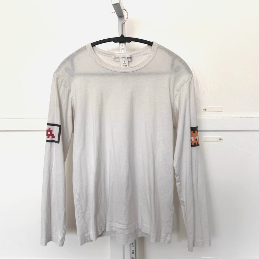 Comme des Garçons SHIRT Long Sleeve Invader Graphic T-Shirt